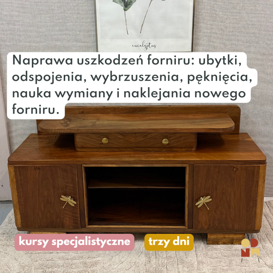 naprawa forniru kurs renowacji mebli antycznych renowacja mebli Warszawa